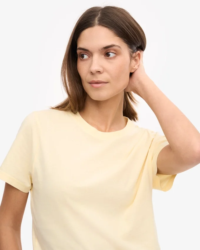 Light Organic Tee för dam – mjukgul