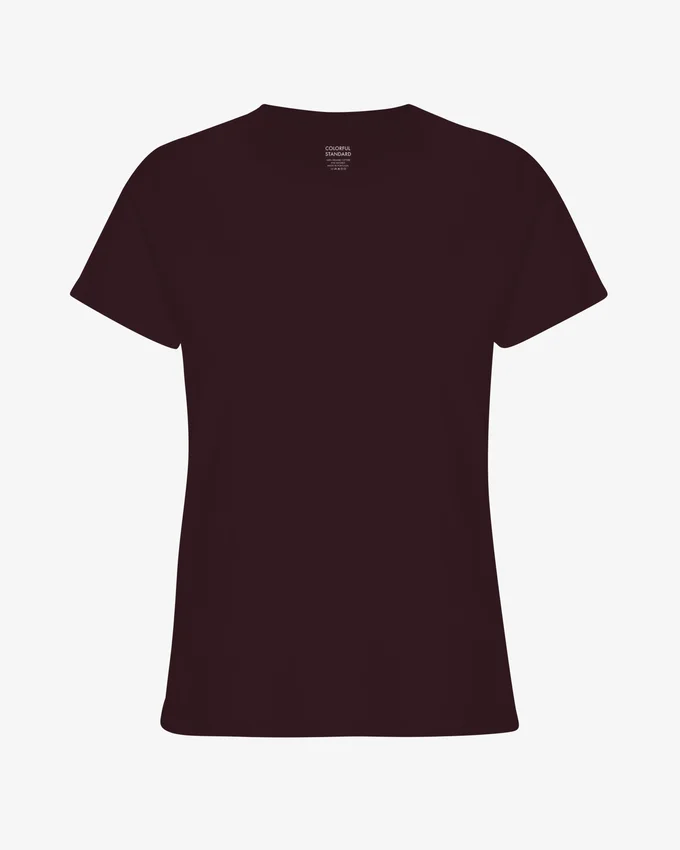 Light Organic Tee för dam – oxblodsröd