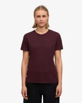Light Organic Tee för dam – oxblodsröd