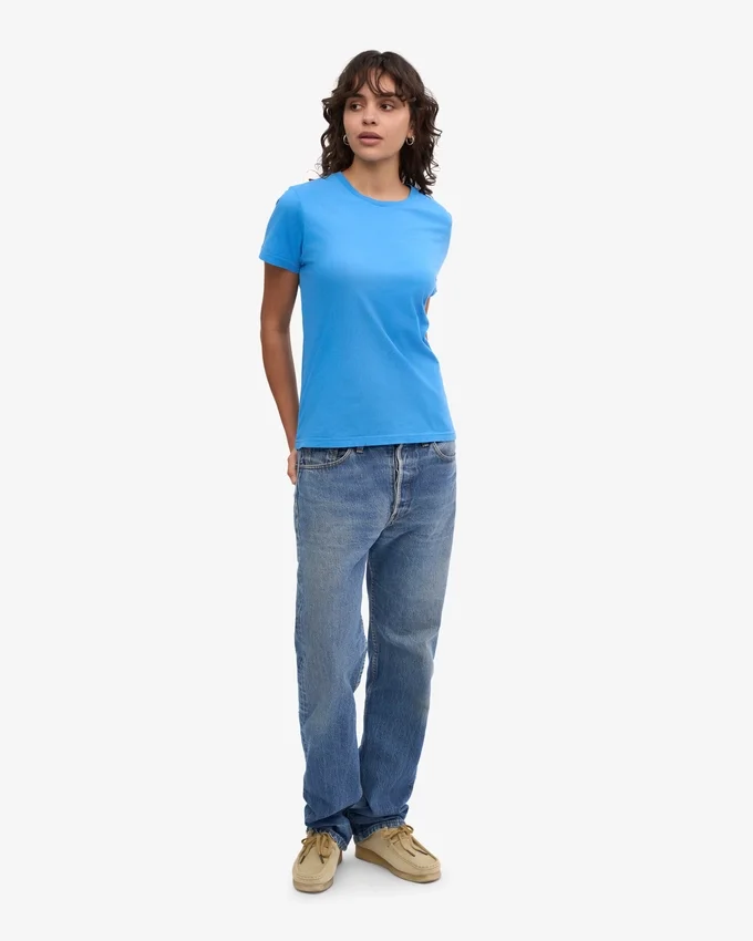 Light Organic Tee för dam – Pacific Blue