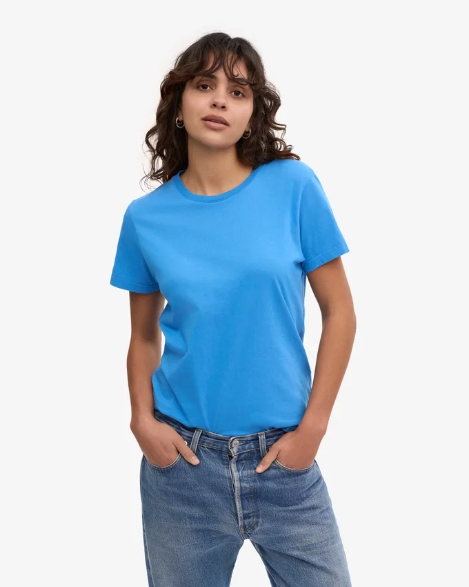 Light Organic Tee för dam – Pacific Blue