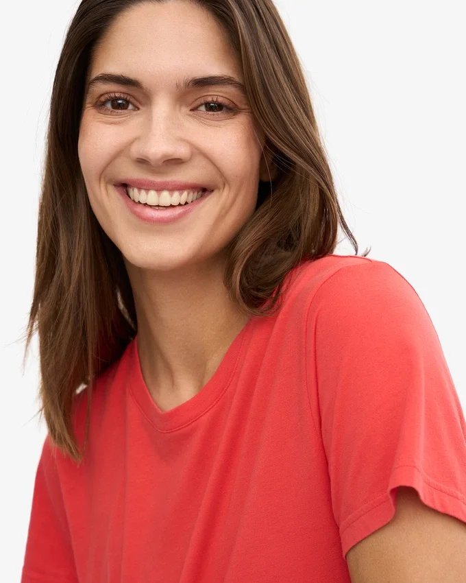 Light Organic Tee för dam – Red Tangerine