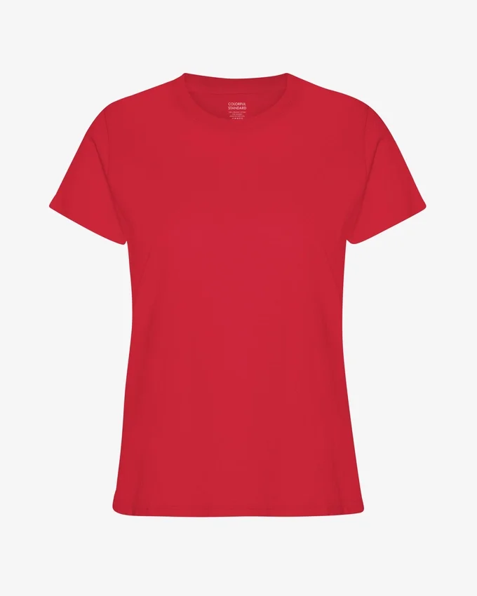 Light Organic Tee för dam – scharlakansröd