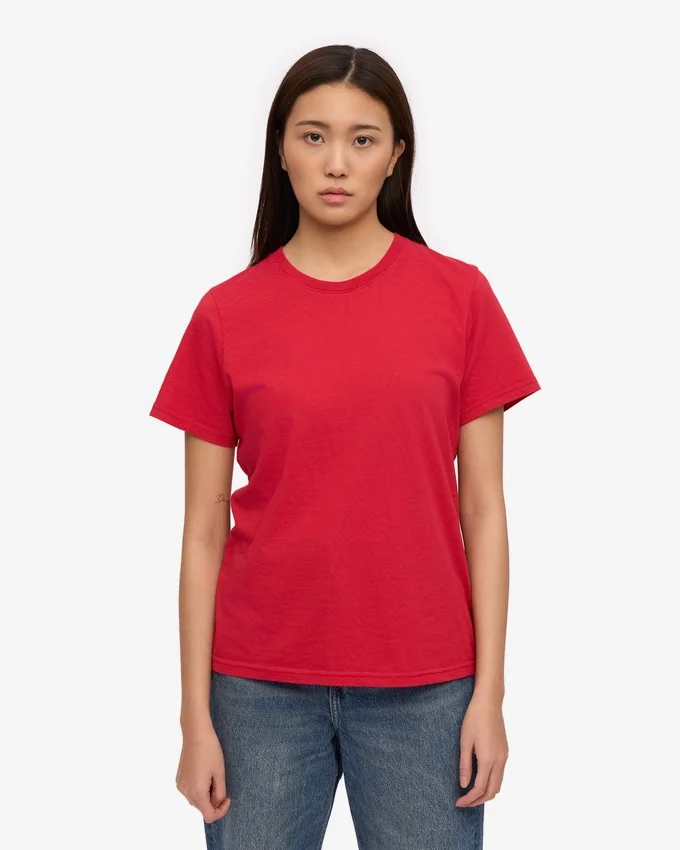 Light Organic Tee för dam – scharlakansröd