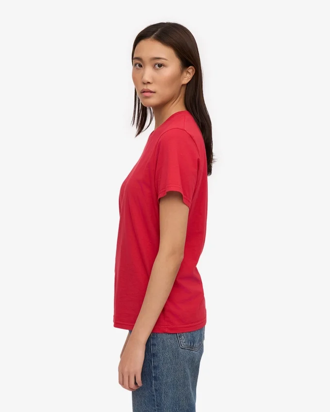 Light Organic Tee för dam – scharlakansröd