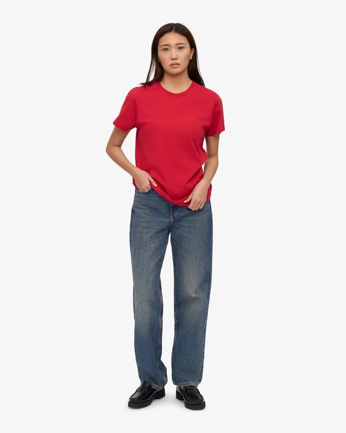 Light Organic Tee för dam – scharlakansröd