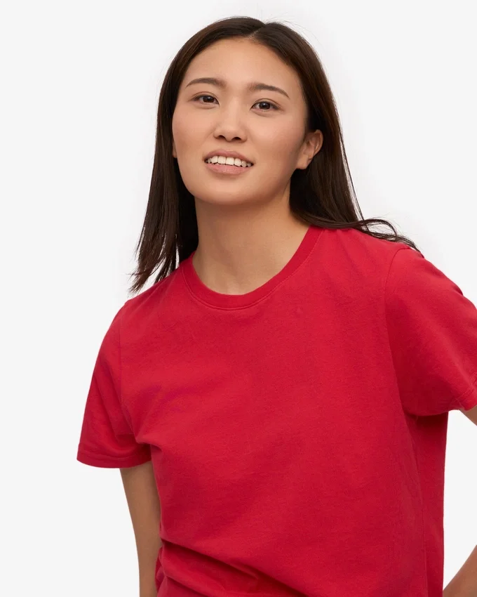 Light Organic Tee för dam – scharlakansröd