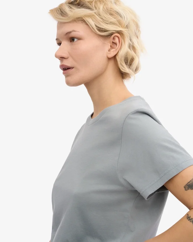 Light Organic Tee för dam – stålblå