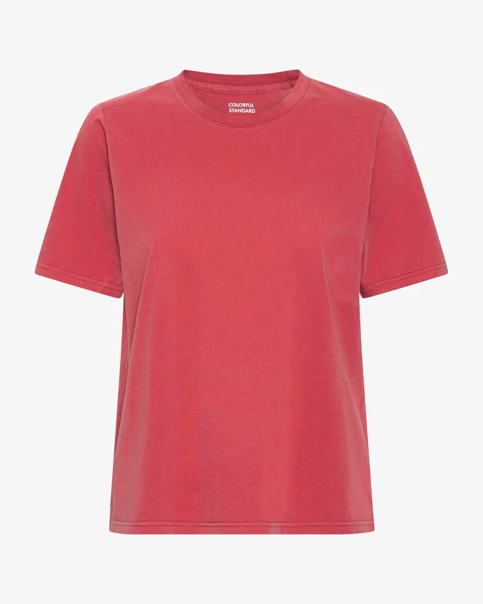 Light Organic Tee för damer – blekt rött