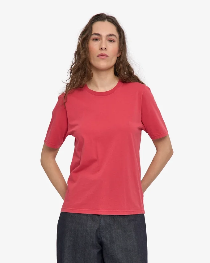 Light Organic Tee för damer – blekt rött