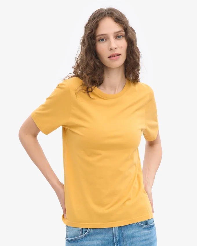Light Organic Tee för damer – bränd gul