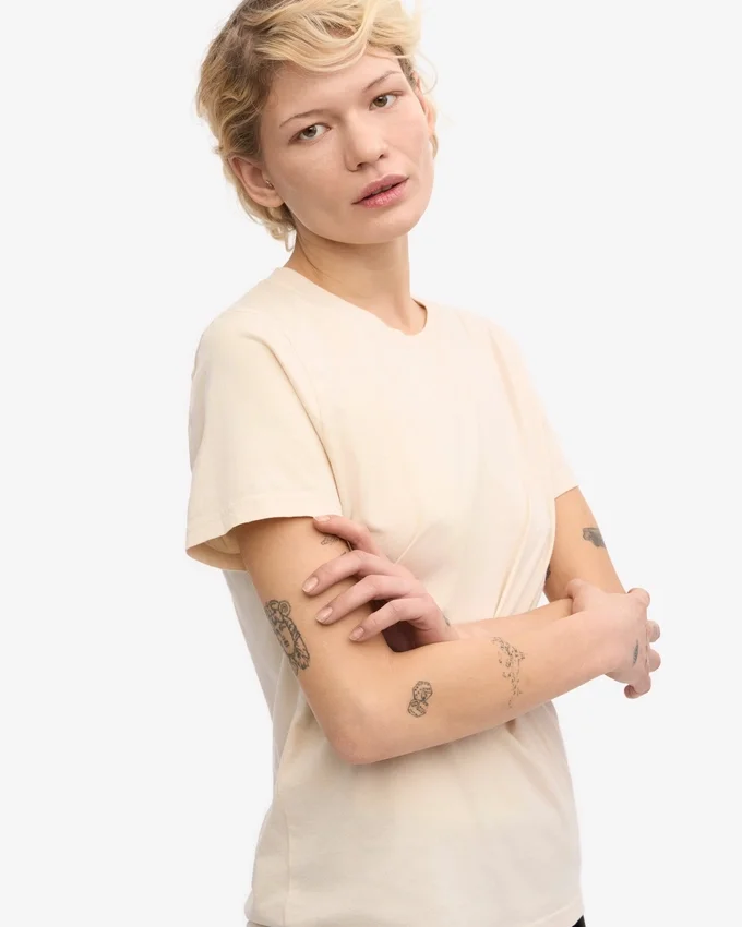 Light Organic Tee för damer – elfenbensvit