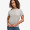 Light Organic Tee för damer – melerad grå