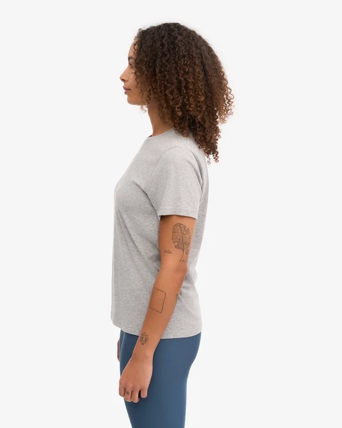 Light Organic Tee för damer – melerad grå