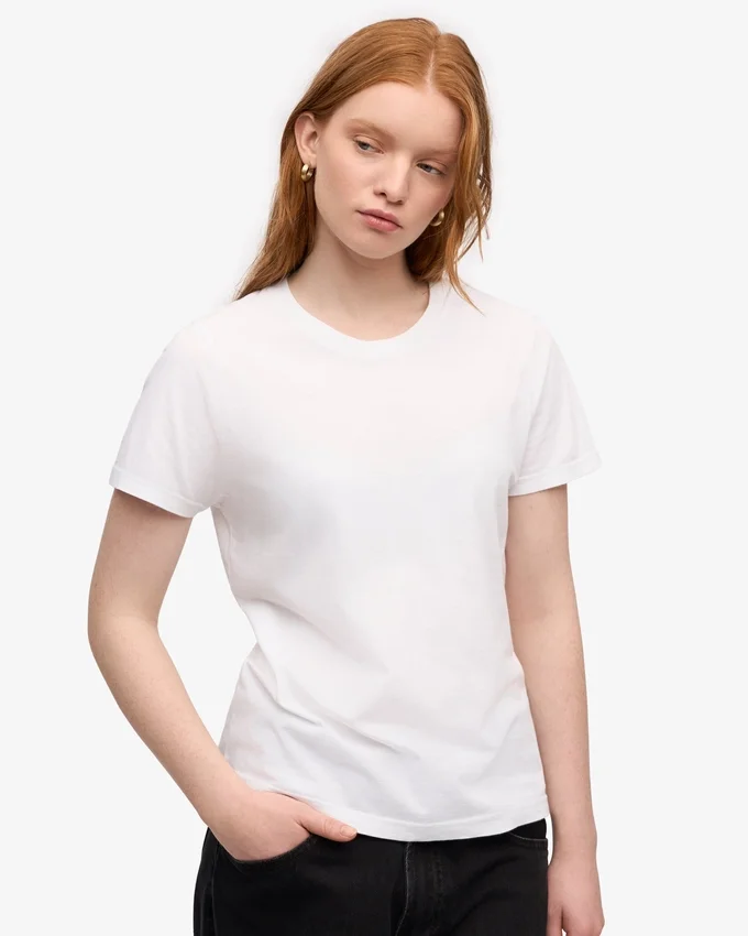 Light Organic Tee för damer – optiskt vitt