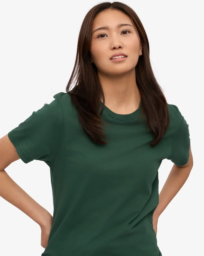 Light Organic Tee för damer – smaragdgrön