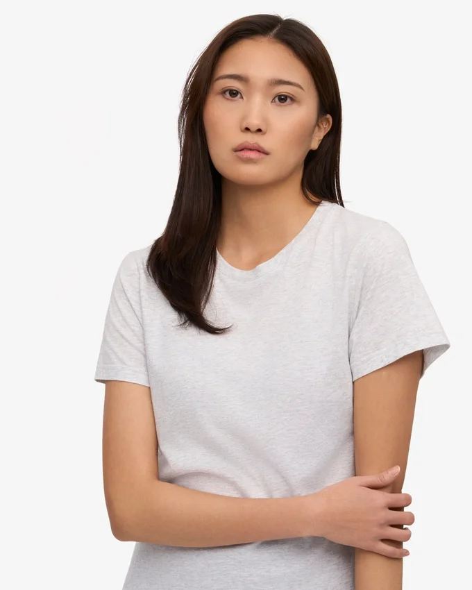 Light Organic Tee för damer – snömelange