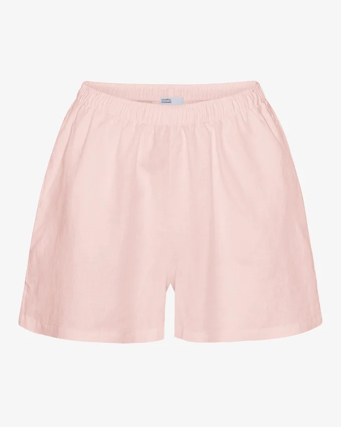 Linne Shorts – blekt rosa