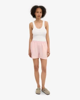 Linne Shorts – blekt rosa