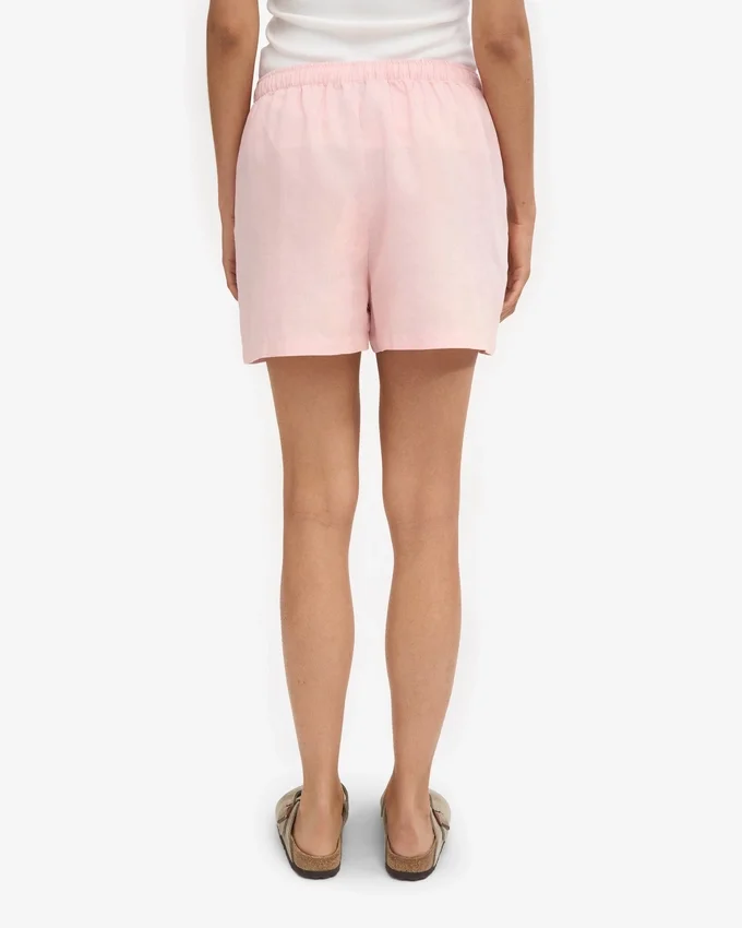 Linne Shorts – blekt rosa