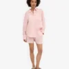 Linne Shorts – blekt rosa