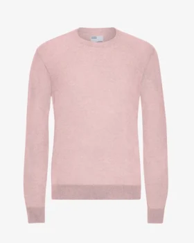 Ljus merinoullströja – blekt rosa
