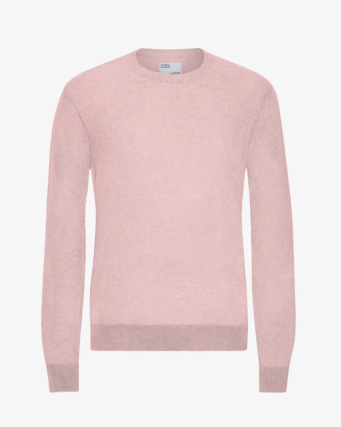 Ljus merinoullströja – blekt rosa