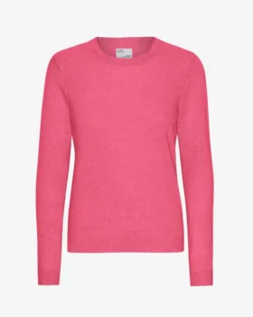 Lätt merinoullströja för damer – Bubblegum Pink