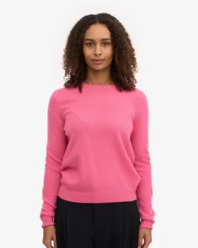 Lätt merinoullströja för damer – Bubblegum Pink