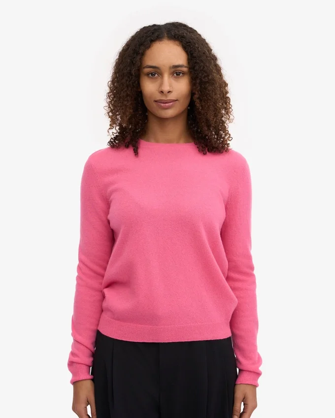 Lätt merinoullströja för damer – Bubblegum Pink