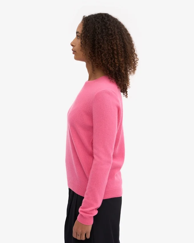 Lätt merinoullströja för damer – Bubblegum Pink
