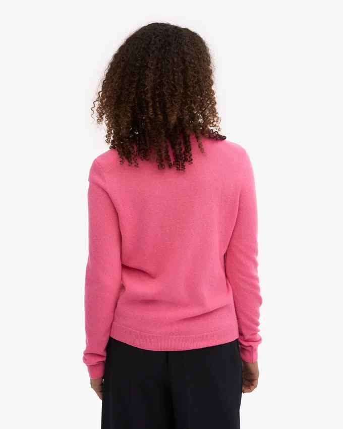 Lätt merinoullströja för damer – Bubblegum Pink