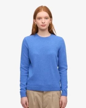Lätt merinoulltröja för dam – Pacific Blue