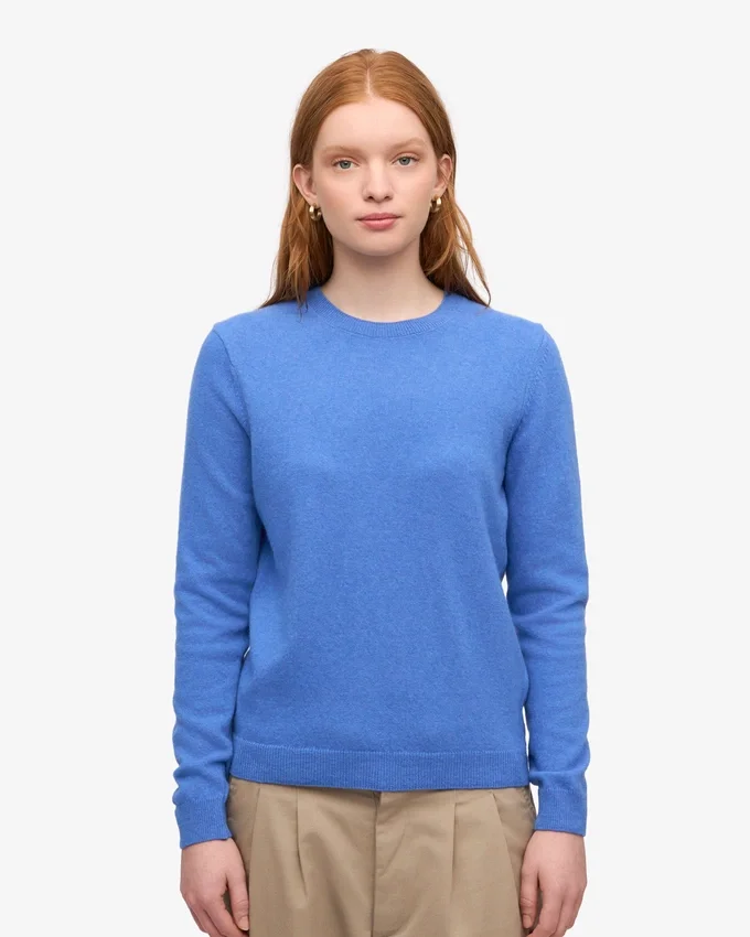 Lätt merinoulltröja för dam – Pacific Blue