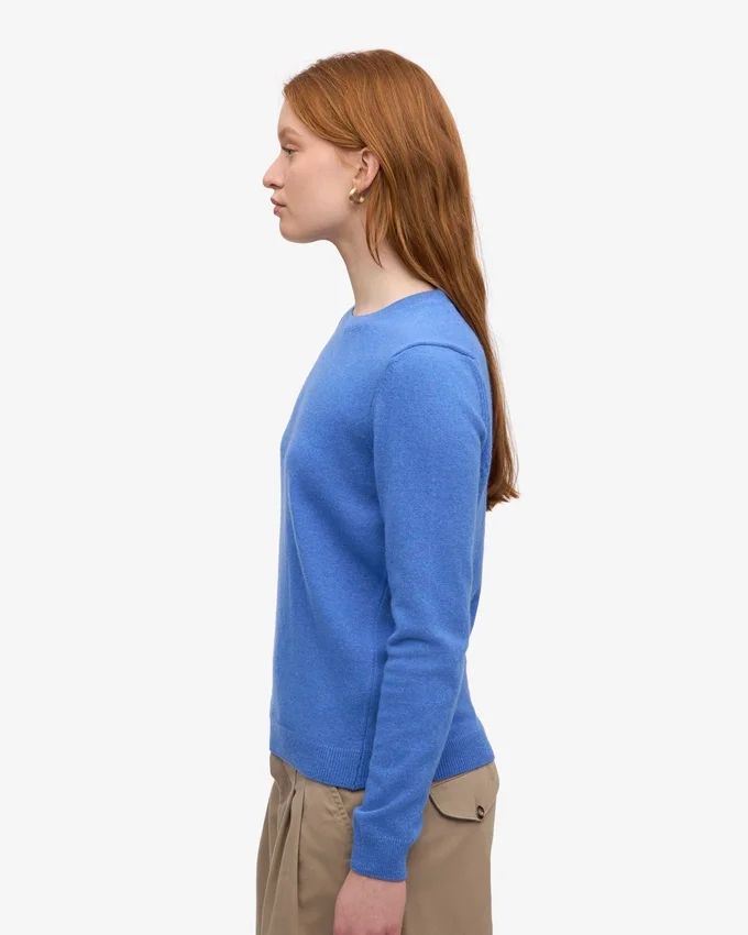 Lätt merinoulltröja för dam – Pacific Blue