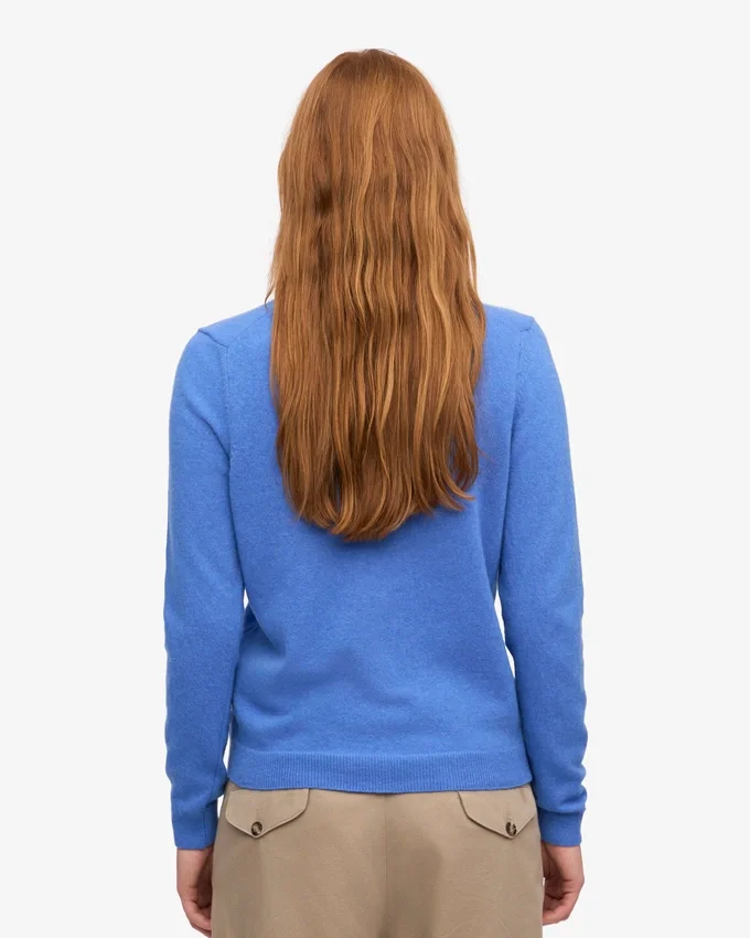 Lätt merinoulltröja för dam – Pacific Blue