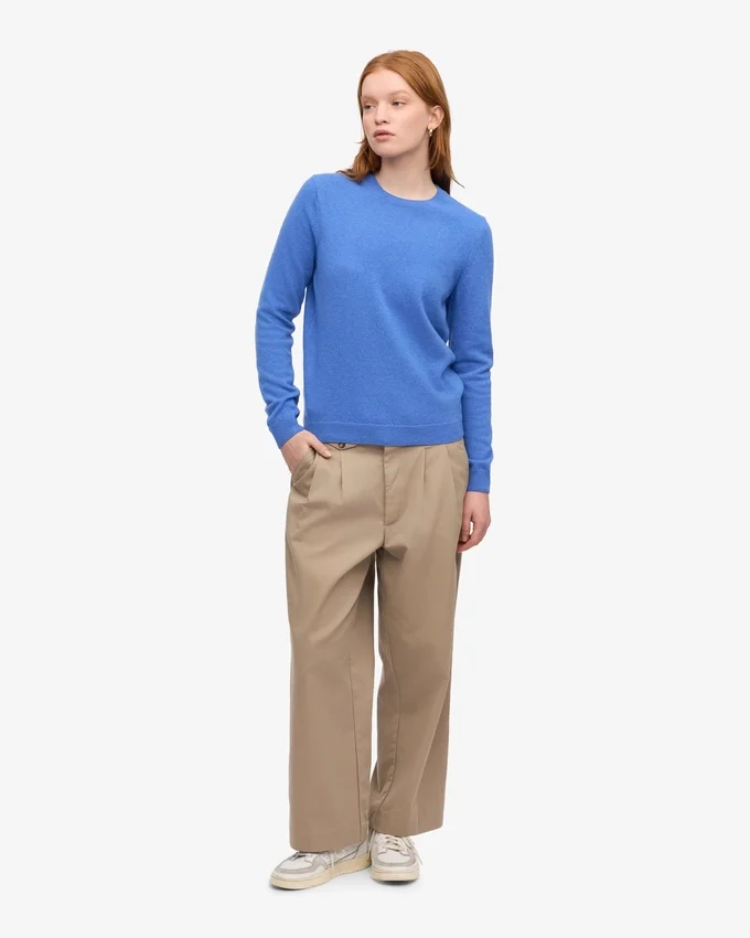 Lätt merinoulltröja för dam – Pacific Blue