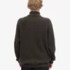 Merino Tröja med kort dragkedja – kaffebrun