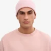 Merinoullmössa – blekt rosa