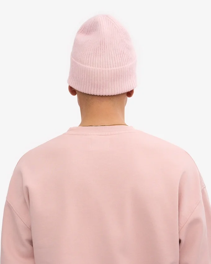Merinoullmössa – blekt rosa