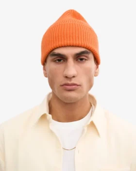 Merinoullmössa – bränd orange