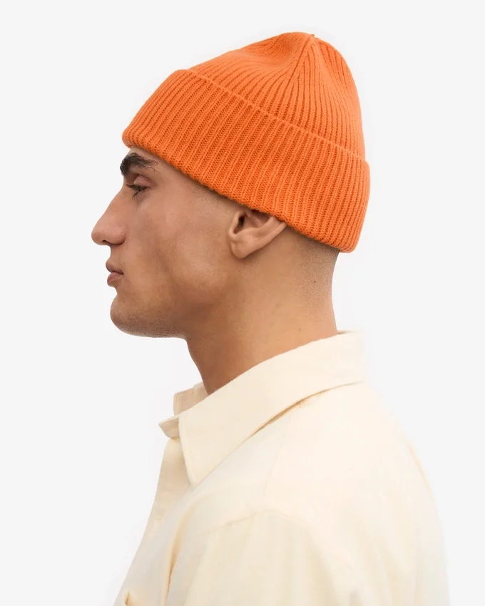 Merinoullmössa – bränd orange