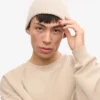 Merinoullmössa – elfenbensvit