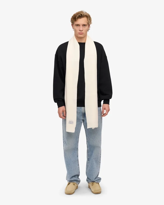 Merinoullshalsduk – optiskt vit