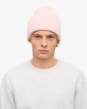Merinoullsmössa – blekt rosa