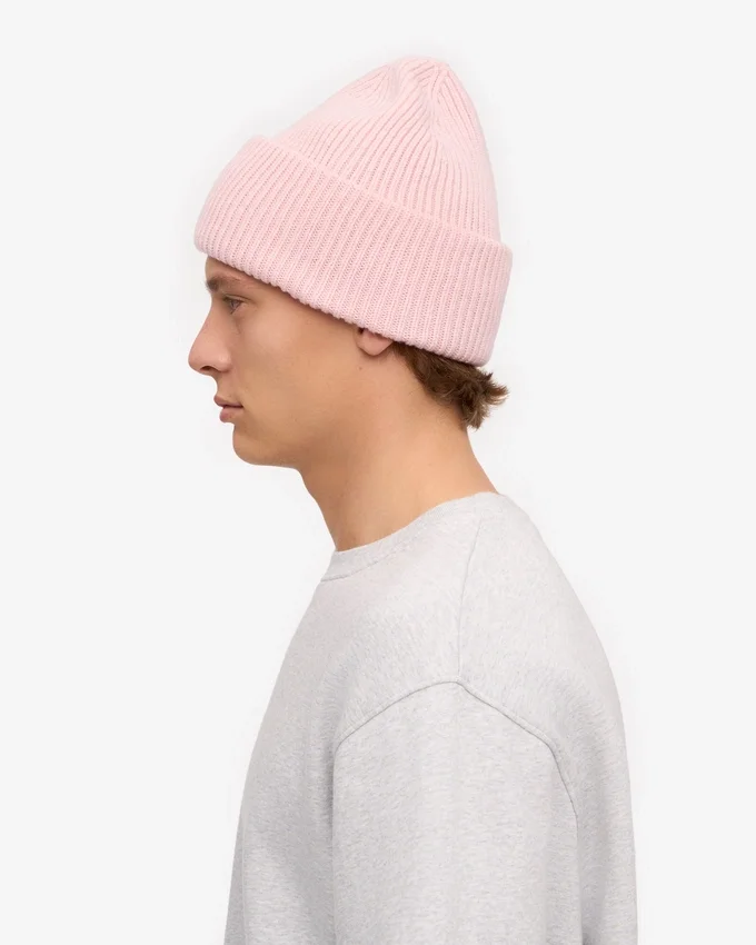 Merinoullsmössa – blekt rosa