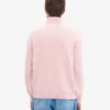 Merinoullströja med hög hals – blekt rosa