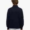 Merinoullströja med hög hals – Navy Blue