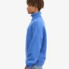 Merinoullströja med hög hals – Pacific Blue