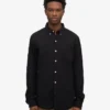 Organic Button Down skjorta – djupsvart